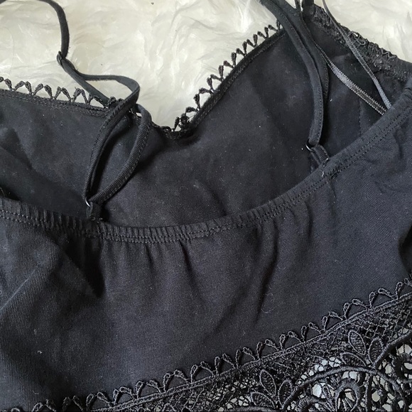 SOLD topshop little black dress with lace cut out - Picture 4 of 6